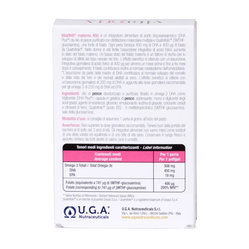 Vita DHA Materna 450. 30 Perlas