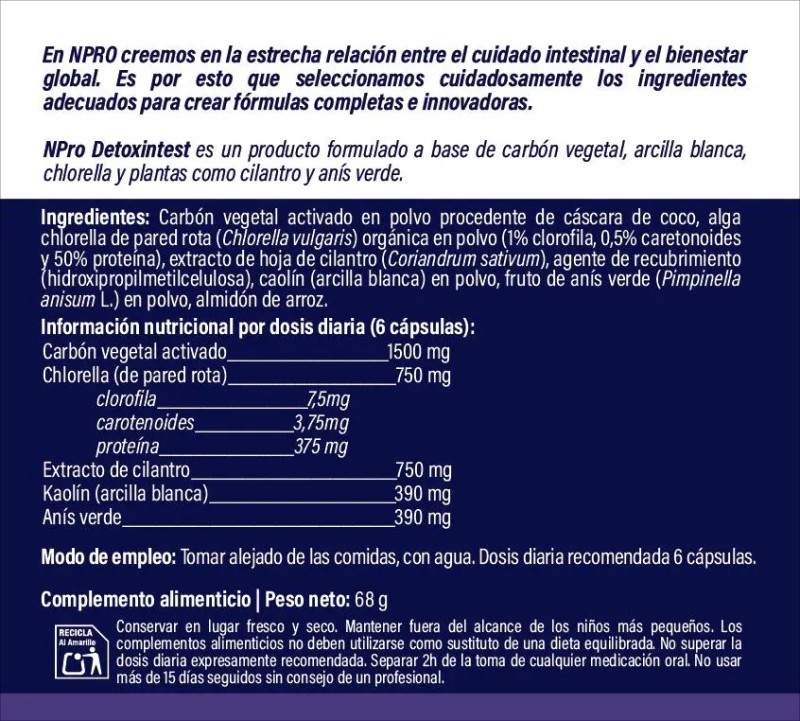 DETOXintest. 90 cápsulas