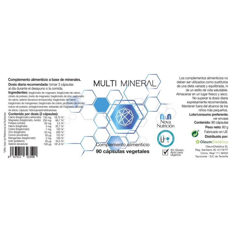 MULTI-mineral. 90 cápsulas
