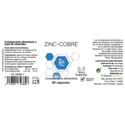 Zinc + cobre. 60 cápsulas 2