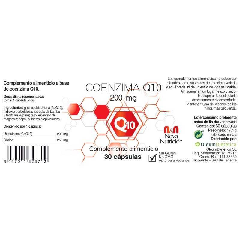 Coenzima Q10. 30 cápsulas