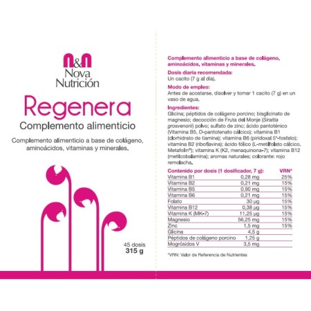 Regenera Sabor Frutos Rojos. 315 g