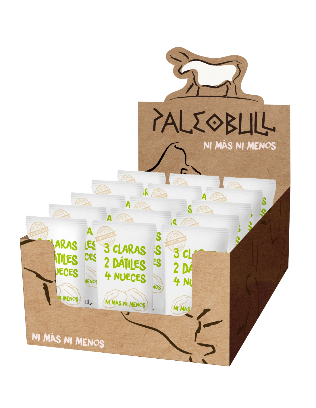 Pack Barritas Nueces PaleoBull. 55 G 15 Unidades Pack Barritas Nueces PaleoBull. 55 G 15 Unidades