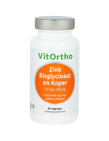 Zinc Bisglicinato 15 mg + Cobre 250 mg 60 Cáps.